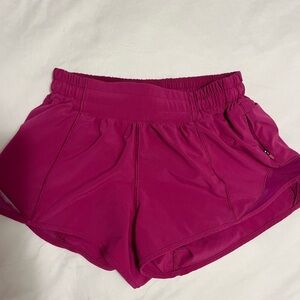 Lululemon Size 4 Magenta Hotty Hot Shorts